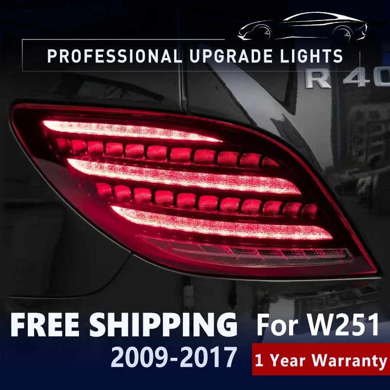 

Автомобильный задний фонарь для W251 R, класс детской лампы 2009-2017 R300 R350 R400 R500, задний противотуманный тормоз, сигнал поворота, автомобильные аксессуары