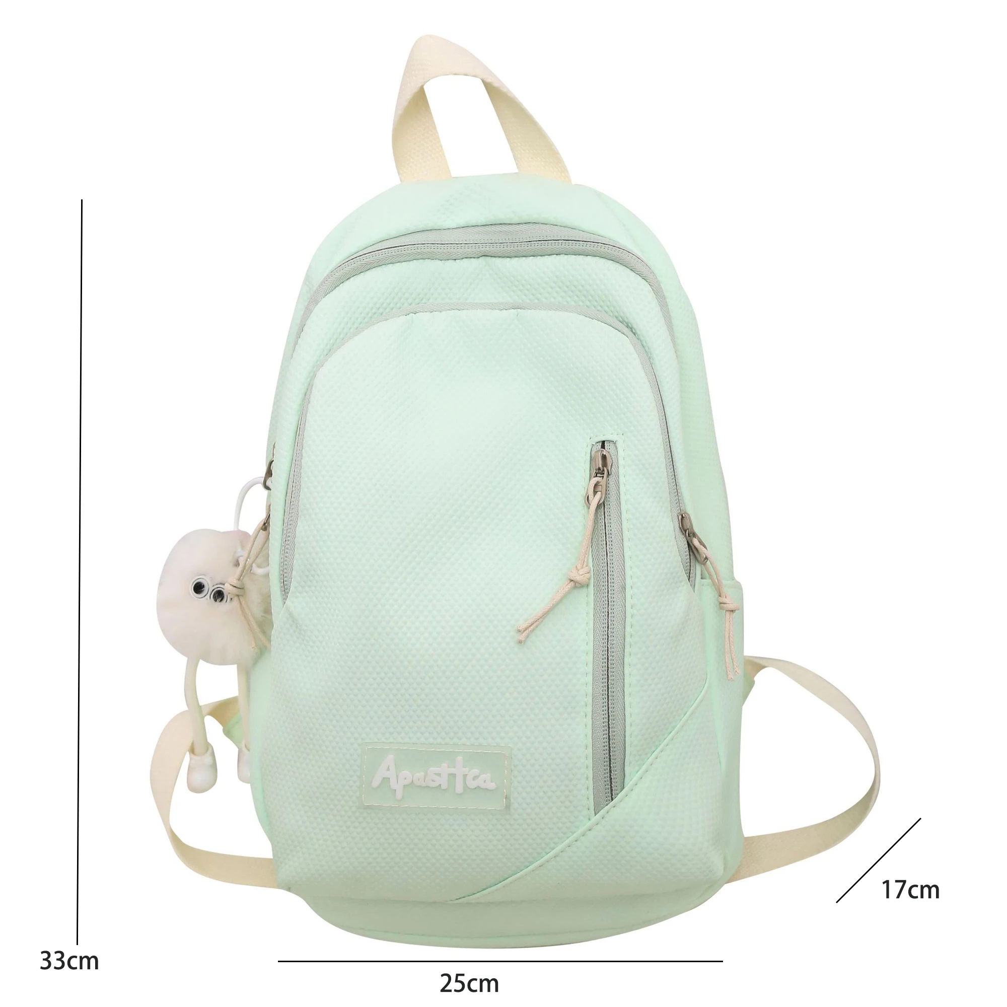 Versatile Backpack Schoolbag Computer Backpack Couple Campus Solid Color Backpack Girl Macaron Color Backpack
