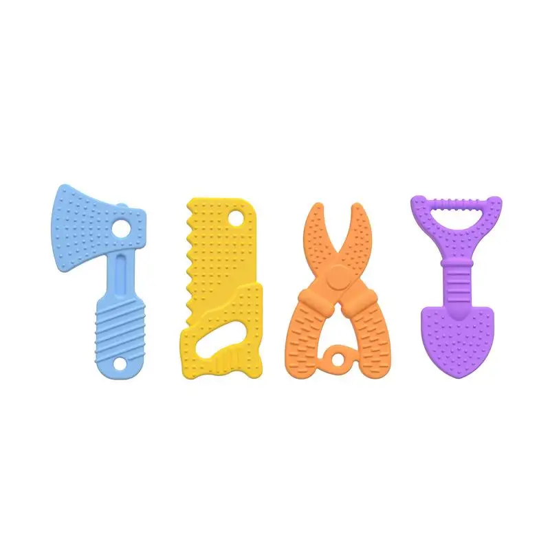 

4pcs Baby Teether For Teething Silicone Sensory Toys For Babies Infant Chew Toys To Soothe Babies Sore Gums Sensory Exploration