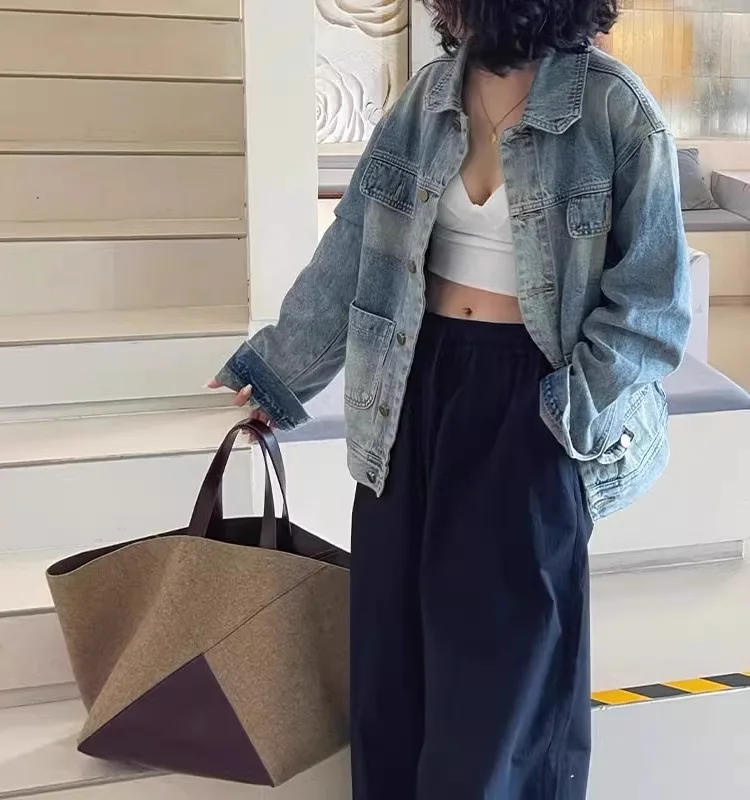 2024 Trend Suede Women Top-Handle Handbag High Quality Tote Purse Large Capacity Commuting Shoulder Bag Solid Casual Satchel Bag