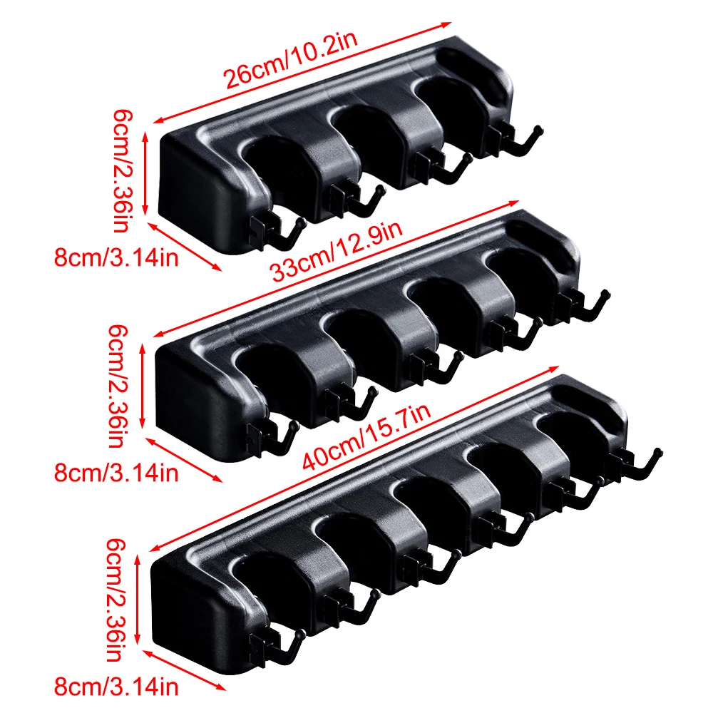 Toilet Mop Holder 1PC For Storing Mops Scrub Brushes And Brooms Made Of Plastic Suitable For Hanging Mop Racks
