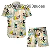 2024 New Mickey Mouse Summer Vacation Beach Hawaiian Shirt And Board Shorts Disney Fashion Short Sleeve Shirt Set 3