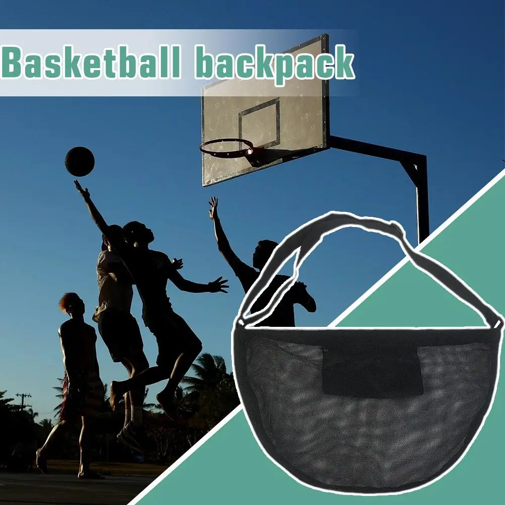 Portable Basketball Backpack Mesh Bag Football Soccer Sports Yoga Bags Traveling Ball Gym Volleyball Outdoor Storage P9S2 maicca football ball bag basketball training carrying mesh volleyball holder soccer capacity 25pcs high toughness