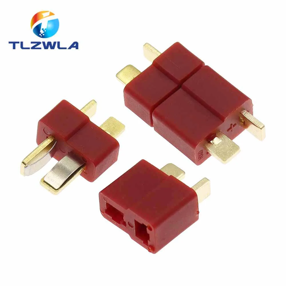 10PCS Anti-skidding Deans Plug T Style Connector Female / Male for RC Lipo Battery ESC Rc Helicopter