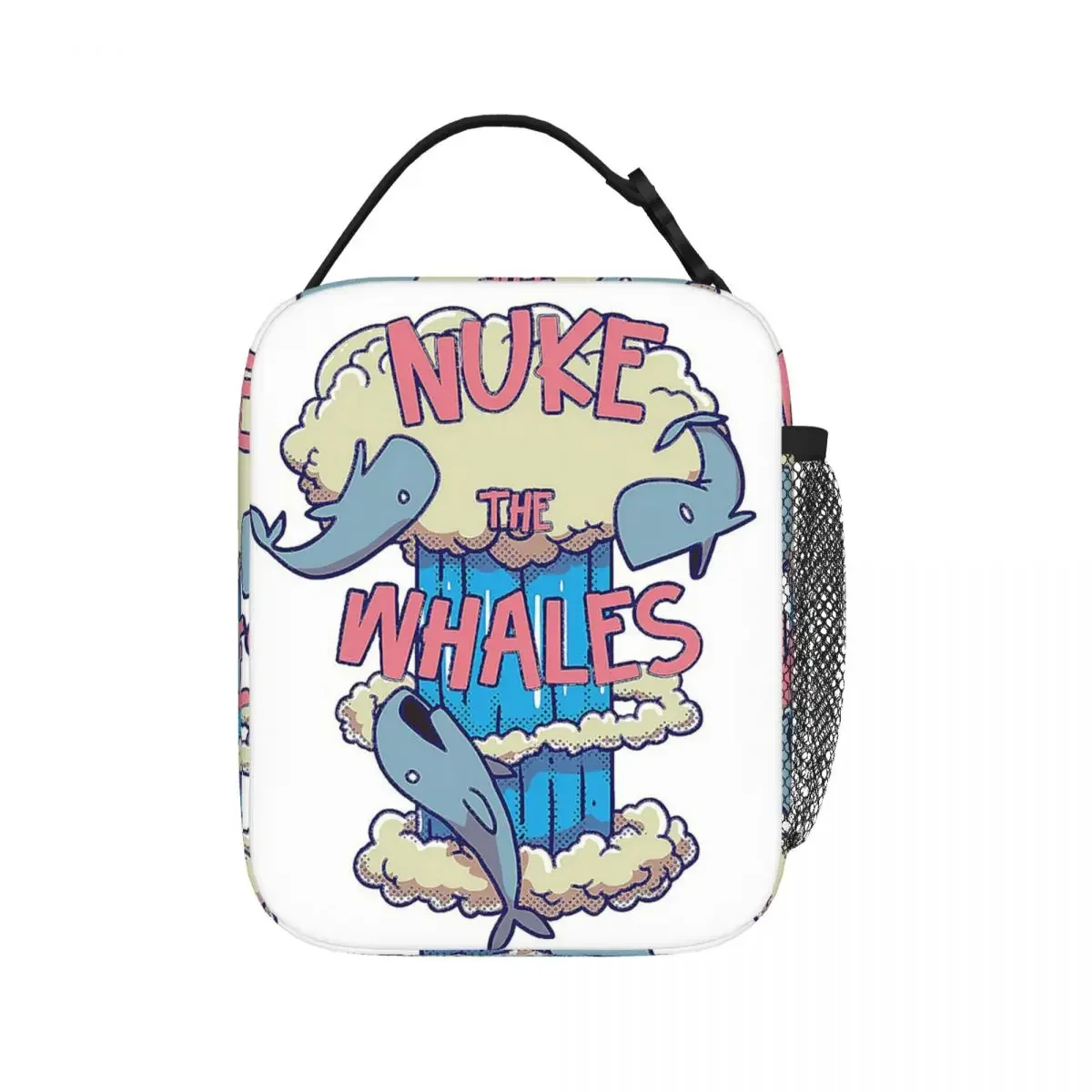 

Nuke The Whales Lunch Bags Insulated Lunch Tote Portable Thermal Bag Resuable Picnic Bags for Woman Work Children School