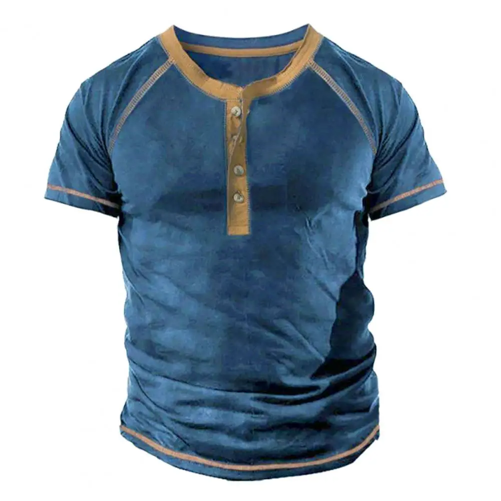 

Свитшот мужской на пуговицах, пуловер с 3d винтажным принтом, повседневная простая Толстовка Оверсайз, одежда