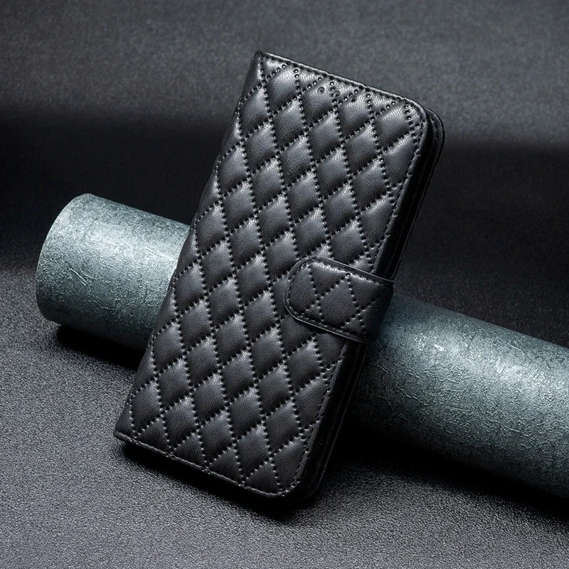 Elegant Magnetic Flip Leather Wallet Case with Fragrance Feature
