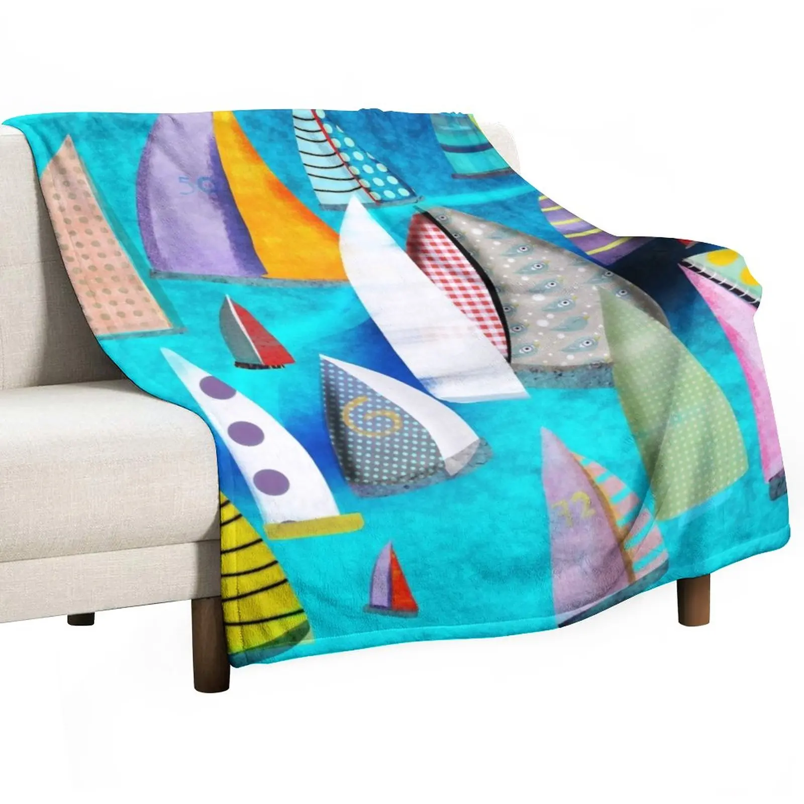 

New Regatta Segelbilder Marinemalerei Throw Blanket Winter bed blankets Stuffed Blankets