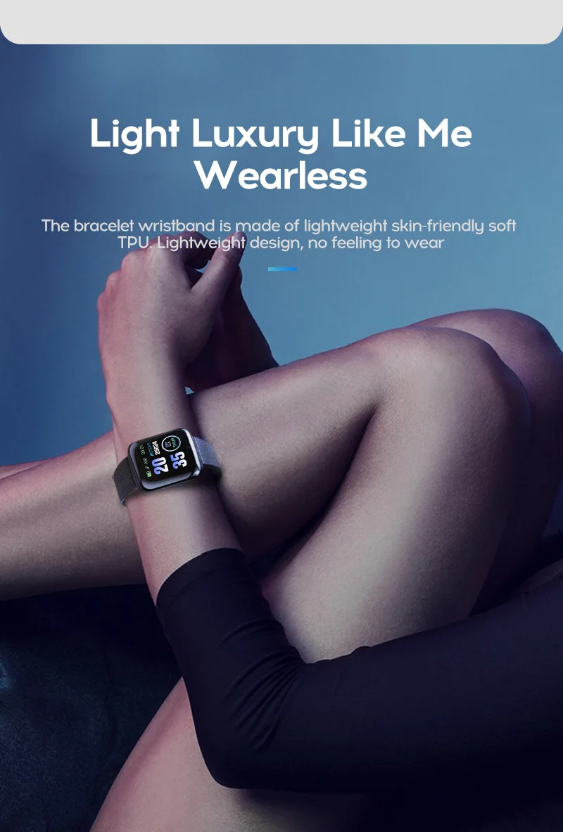 Smart Watch Men Women 116 Plus Watches Blood Pressure Heart Rate Monitor Waterproof Tracker Bracelet Smartwatch For Android IOS