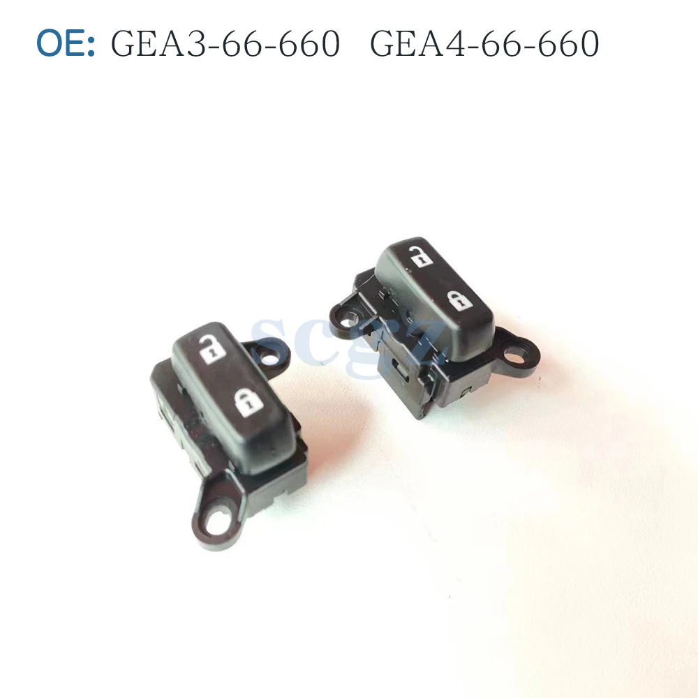 LH 및 RH 전면 문짝 잠금 스위치 GEA3-66-660 GEA4-66-660, M-azda 3, 6, CX-7 및 CX-9 2007-2015 용