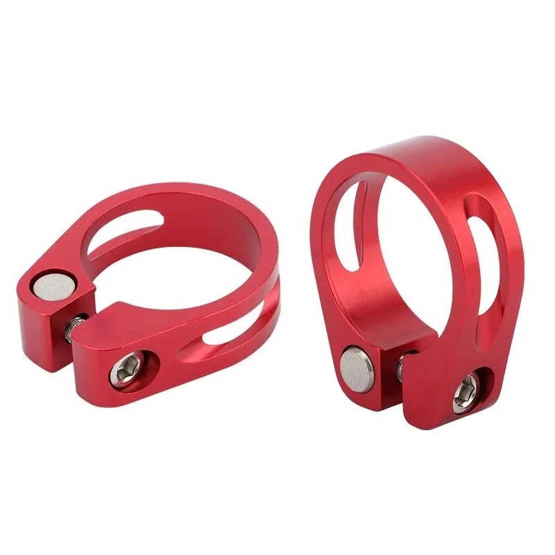 Bicycle seatpost clamp 1PC 31.8/34.9mm aluminum alloy seat tube clip for road mountain bike quick release