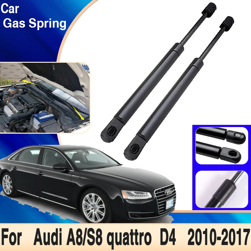 

For Audi A8 D3 S8 Quattro 2010~2017 2015 2016 Car Engine Covers Front Hood Supporting Strut Spring Shock Bars Car Accessories