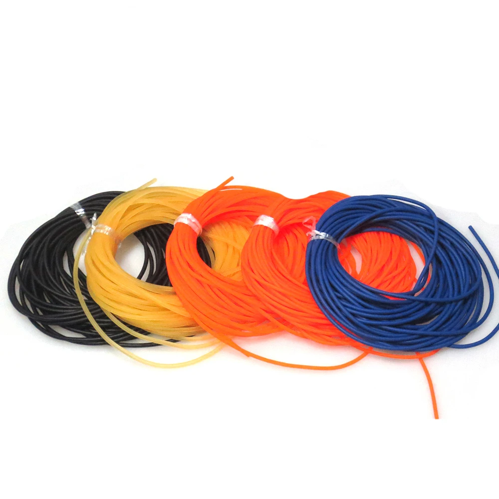 20M A Piece Diameter1.6 2.0 2.5 2.8 3.0mm Rubber Solid Elastic Rubber Line For Fishing Traditional Level Round Elastic Rope