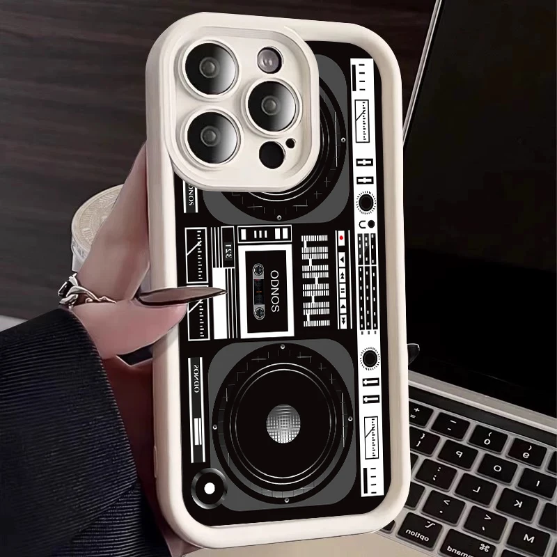 Vintage Cassette Tape Pattern Soft Phone Case Cover