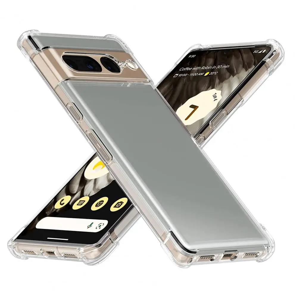 Transparent Phone Case for Google Pixel with Air Bag Protection Technology