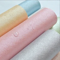 40 ซม.DIY ผ้าไหมกันน้ําวอลล์เปเปอร์ห้องนอนห้องนั่งเล่นพื้นหลังสติ๊กเกอร์ติดผนังโมเดิร์นสีทึบ Self-กาววอลล์เปเปอร์บ้าน ﻿ 3