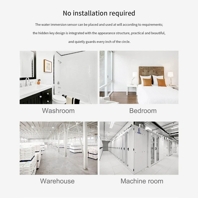 ABWP-Tuya Water Leakage Sensor Detector Wifi Flood Water Leak Sensor Home Protection Alarm System Smart Life APP Control