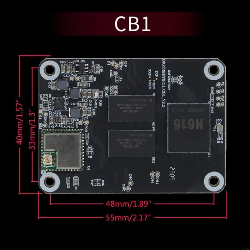 634A CB1 Computing Board Support CPU Allwinner H616 Quad-core Cortex-A53 1.5GHz 1GB DDR3L GPU G31 MP2 OpenGL3.2
