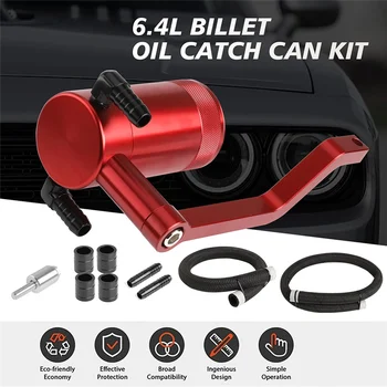 A02K-Oil Catch Can Tank 5.7 HEMI Z-Bracket Billet Catch Can For Dodge Charger Chrysler 300 6.4L Air Oil Separator 1