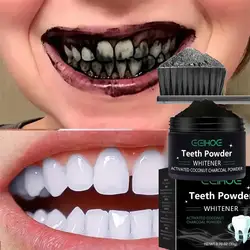 Black Teeth Whitening Powder - Fast & Effective Stain Removal, Gentle Gum Care & Oral Hygiene (1pc)