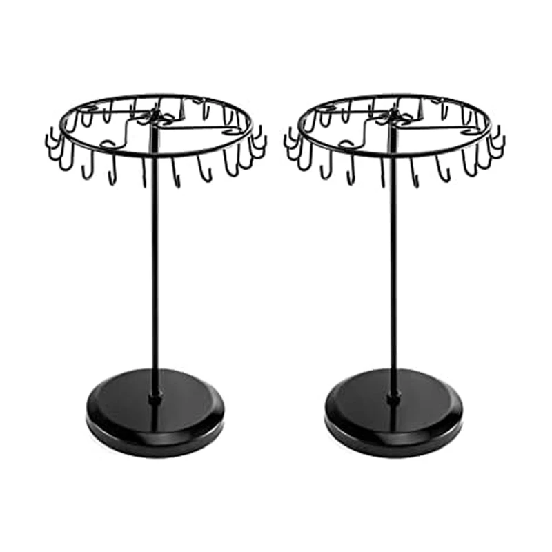

2 Pcs Jewelry Tree Display Stand Spinning Bracelet Hanger Jewelry Display Props,With 23 Hooks