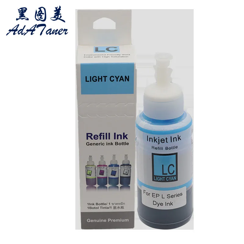 70ml 664 T664 T6641 Color Compatible Bottle Refill Dye Ink For Epson L120 L380 L210 L220 L3060 L100 L110 L130 Printer