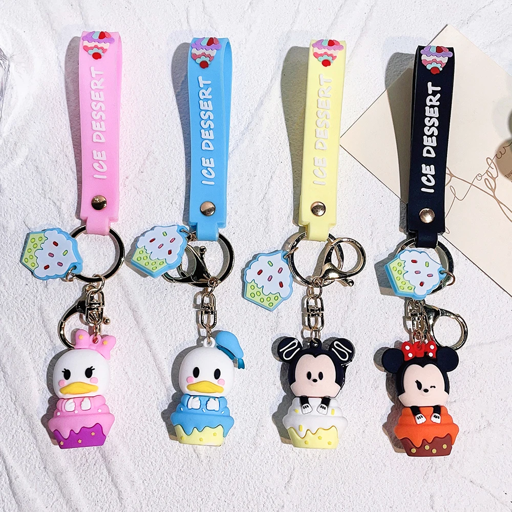 Disney Anime Figure Pendant Keychain Mickey Mouse Donald Duck Cartoon