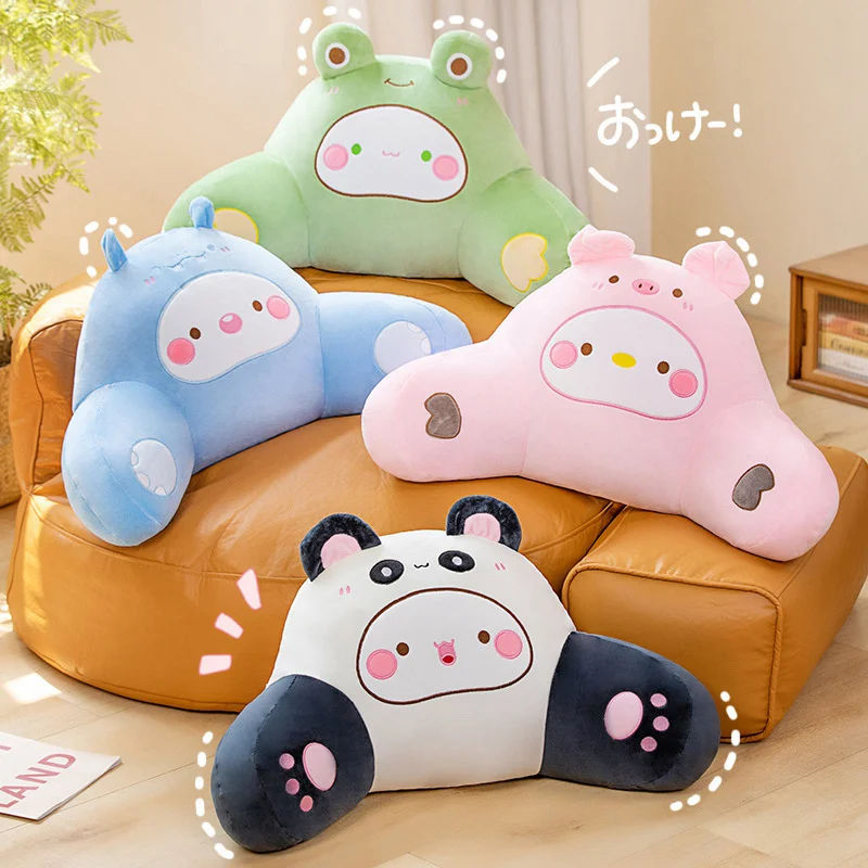 65cm Cartoon Animals Plush Sofa Cushion Cute Stuffed Plushies Chair Cushion Throw Pillow Soft Fluffy Toys Girls Home Room Decor 45cm 65cm 80cm fluffy pig pillow stuffed big size pink pig soft doll pig plush toy for girl home decor birthday gift for child