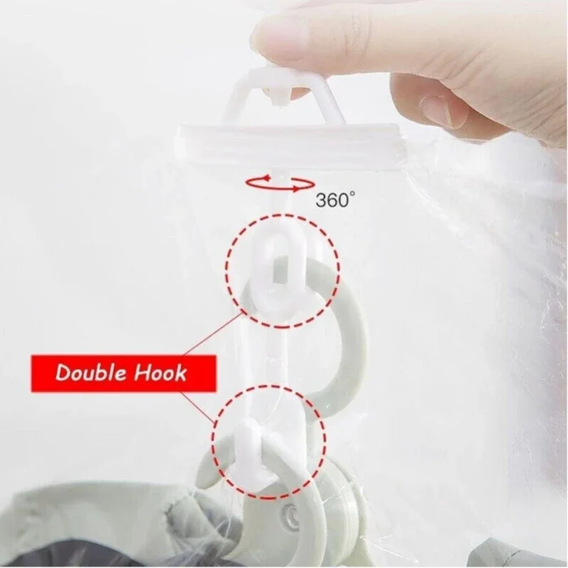 

Bags Closet Storage Saving Bag for Vacuum Space Wardrobe Hanging Storing Organizer Clothes Compressed Seal