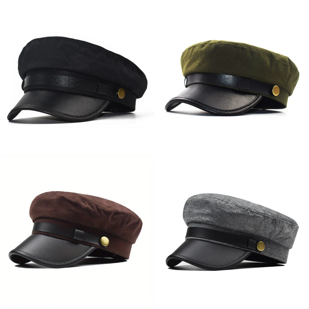 Unisex Pu Leather Duckbill Hat Fashion Trend Military Hat For Man's and Woman's Versatile Breathable Tourism Outdoor Newsboy casual hat newsboy cap newsboy hat breathable hat