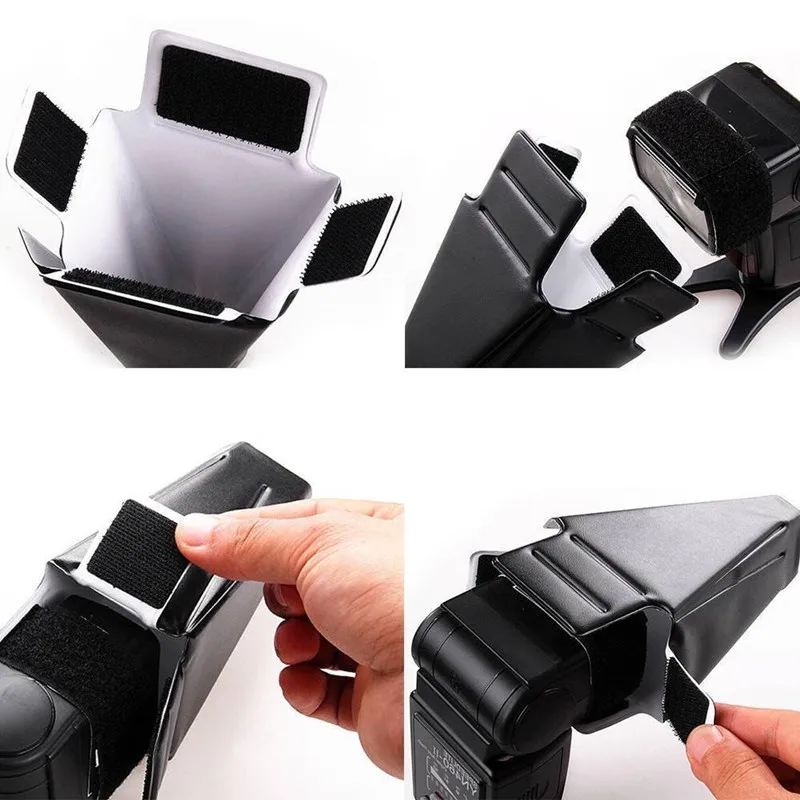Universal Photography Flash Light Diffuser Softbox Foldable Snoot Beamr Reflector For Canon Nikon Yongnuo Pentax Speedlite