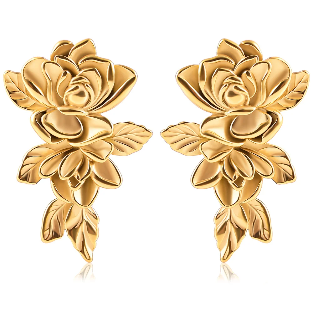 

Vanku 10pcs Fashion Flowers Ear Hanger Weights For Stretched Stainless Steel Ear Gauges Ear Plugs Tunnels Body Jewelry