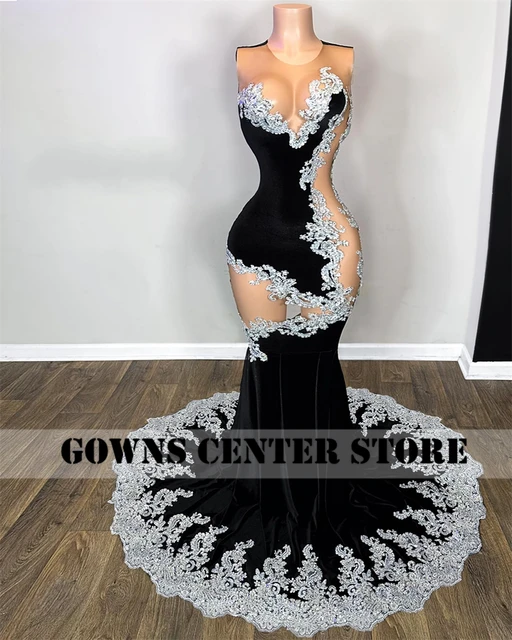 Vestidos de baile longos com gola O brilhante para meninas, vestidos de  festa de aniversário lantejoulas, vestido sereia, conta, preto, 2024 -  AliExpress