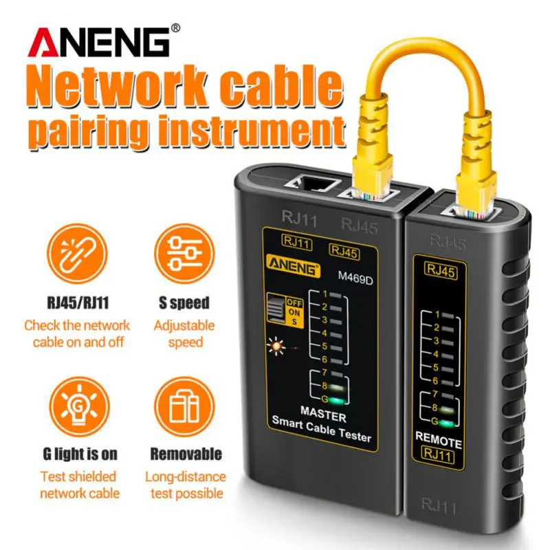 ANENG RJ45 Cable Tester RJ45 RJ11 RJ12 CAT5 UTP LAN Cable Tester