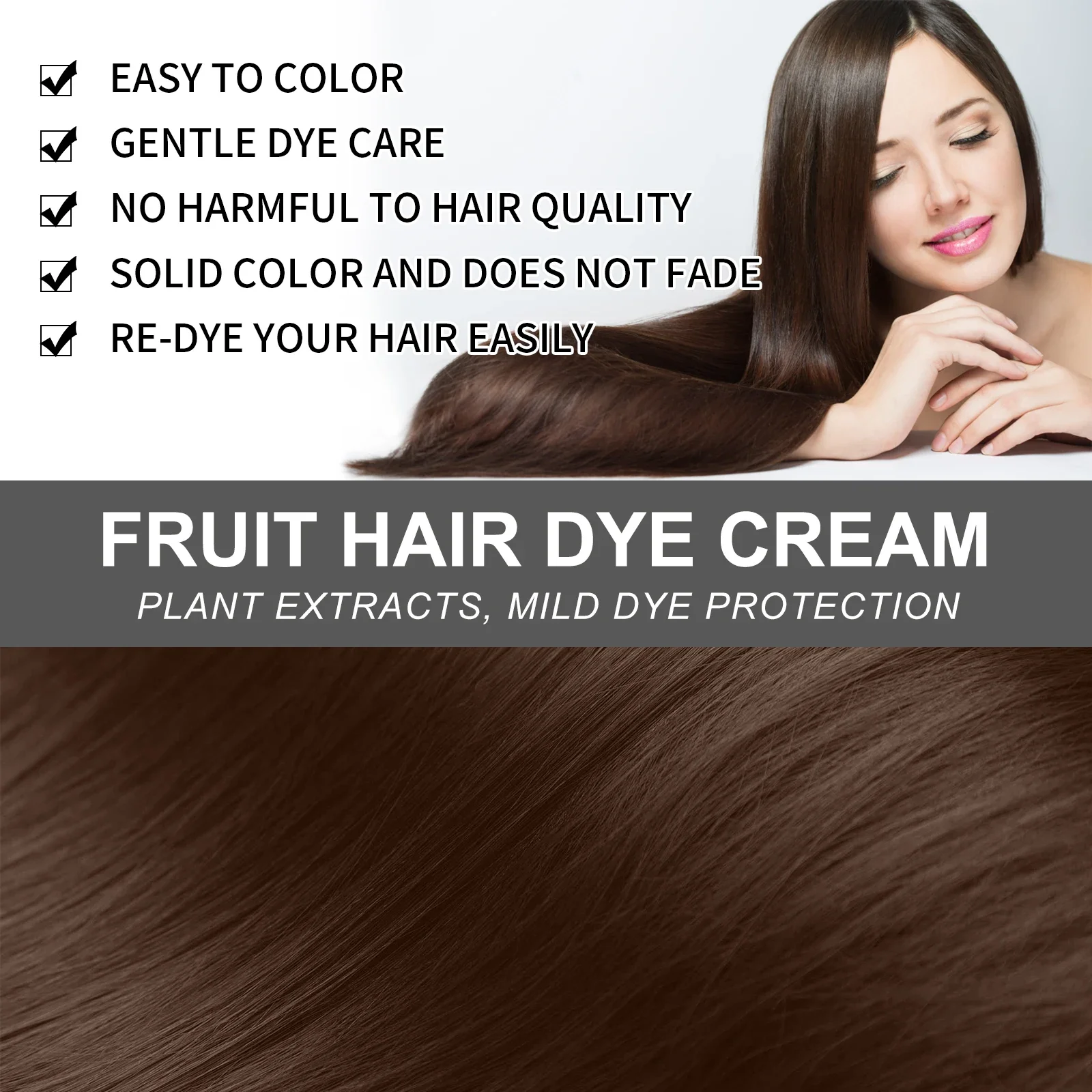 EELHOE Natural With Comb Long Lasting Cover White Gray Fruit Dye Permanent Hair Color Cream 80ml_voghion.com