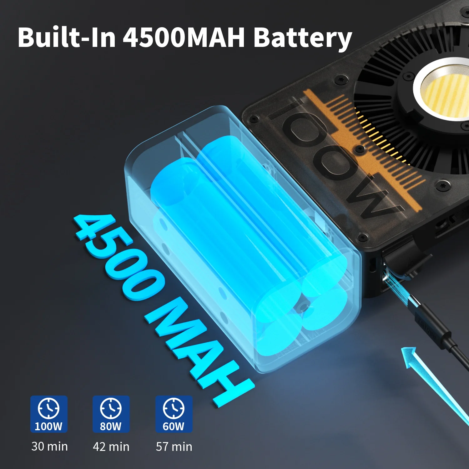 지윤 시네피어 CX100 100W 포켓 사진촬영 LED 조명 2700K-6500K 스튜디오 비디오 보조광
