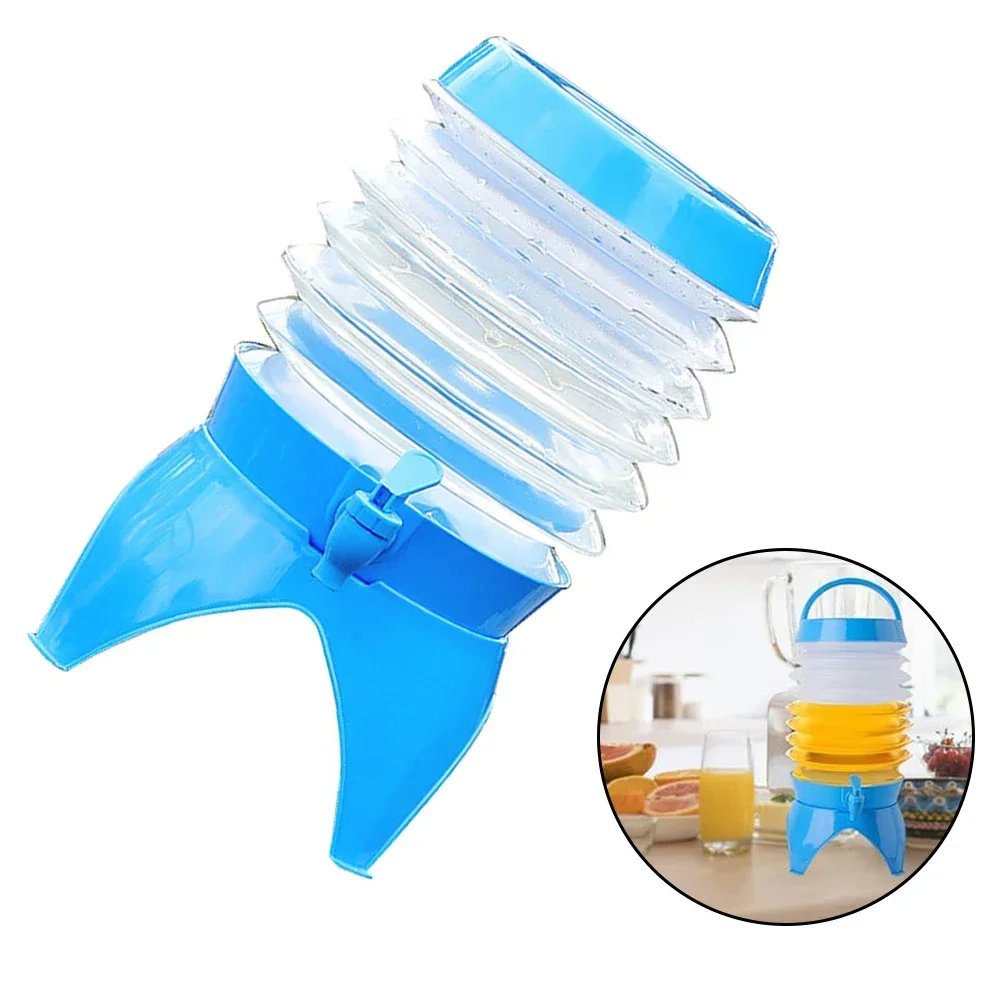 Plastic Beverage Machine With Faucet And Stand Suitable For Picnic Barbecue Outdoor Can Be Collapsed Portable Drinks Dispenser