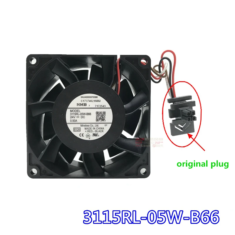 Original novo 3115rl-05w-b66 24v 0.5a 8038 8cm
