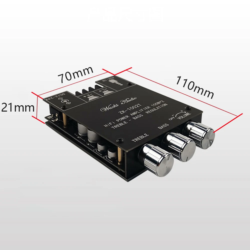 ZK-1002T 블루투스 호환 앰프, HIFI 2.0 채널, 100W x 2 오디오 모듈 키트