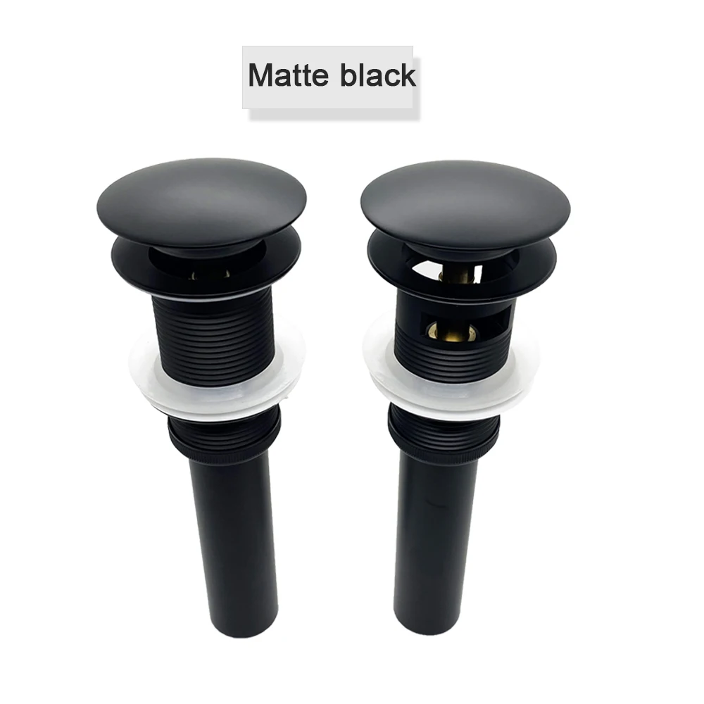 Bathroom Pop Up Drain Pipe Kits Sink Waste Stopper Valve Washbasin Water Head Leaking Stopper Set 8 Colors Gunmetal Grey White drain stopper basin drain stopper bathroom sink plug silicone drain stopper washbasin drain plug bathroom sink stopper sink drain pipe set