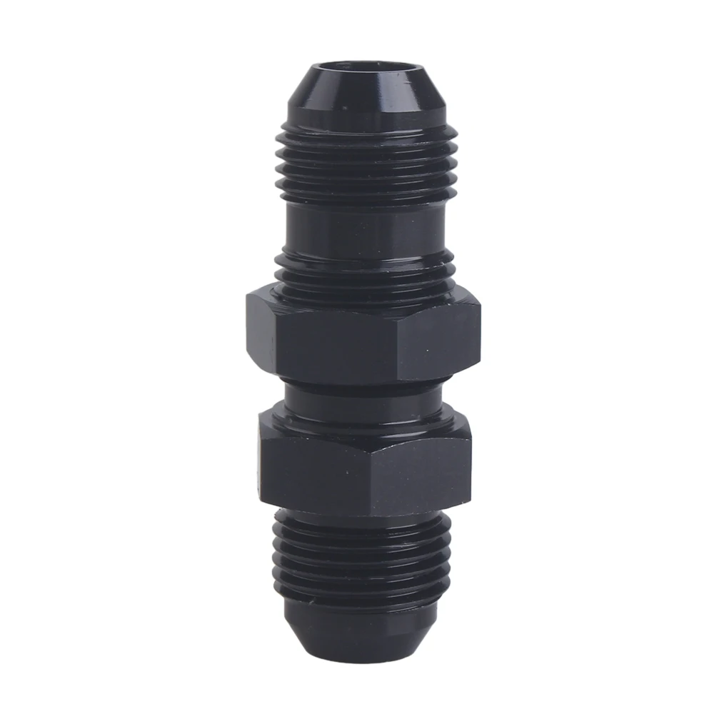 0 Degrees 90 Degrees AN6 AN8 AN10 Bulkhead Flare Fitting Union Adapter 6AN 8AN 10AN Fitting For Tab Rr Wirewall Aluminum Black bulkhead flare fitting adapter