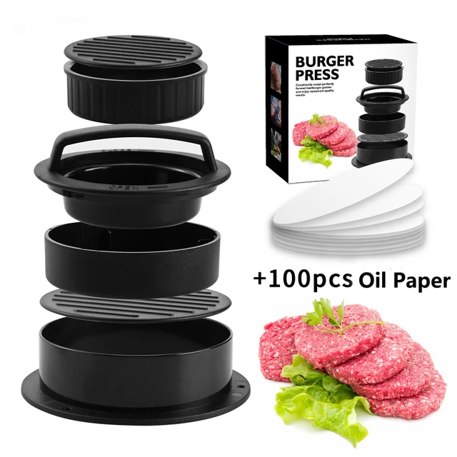 Hamburger Maker Round Hamburger Press: Shape Nonstick Chef Cutlets Hamburger Meat Beef Grill Burger Press Patty Maker Mold BBQ