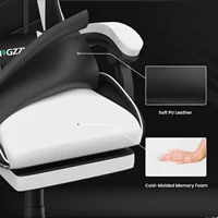 Gaming Chair with Footrest Gamer Chairs Ergonomic with Lumbar Cushion Headrest Gaming Chair Height Adjustable Computer Chair 5