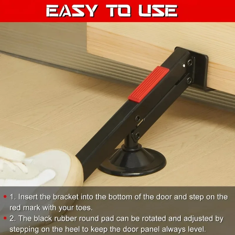 Heavy-Duty Metal Door Lifter 360&deg; Rotation Installation Aid