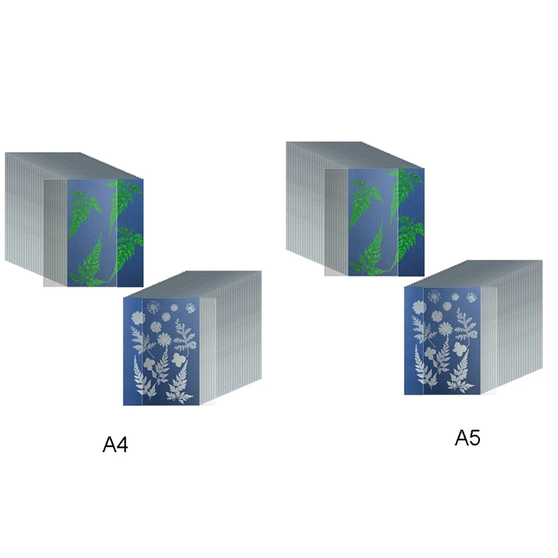 

38 листов, бумага Cyanotype, бумага для печати на солнце, в комплекте 2 лампочки, высокочувствительная бумага для рисования на солнечной энергии