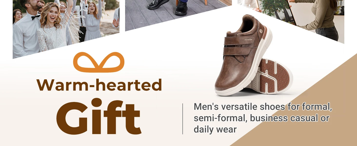 Scarpe in pelle da uomo per piedi larghi comode sneaker casual_voghion.com
