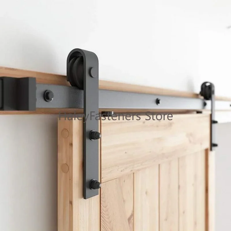 Barn Door Rail Warehouse Stay Roller Sliding Guide Scroll Wheel Home Floor Hanger Accessory See Kit 1 Set