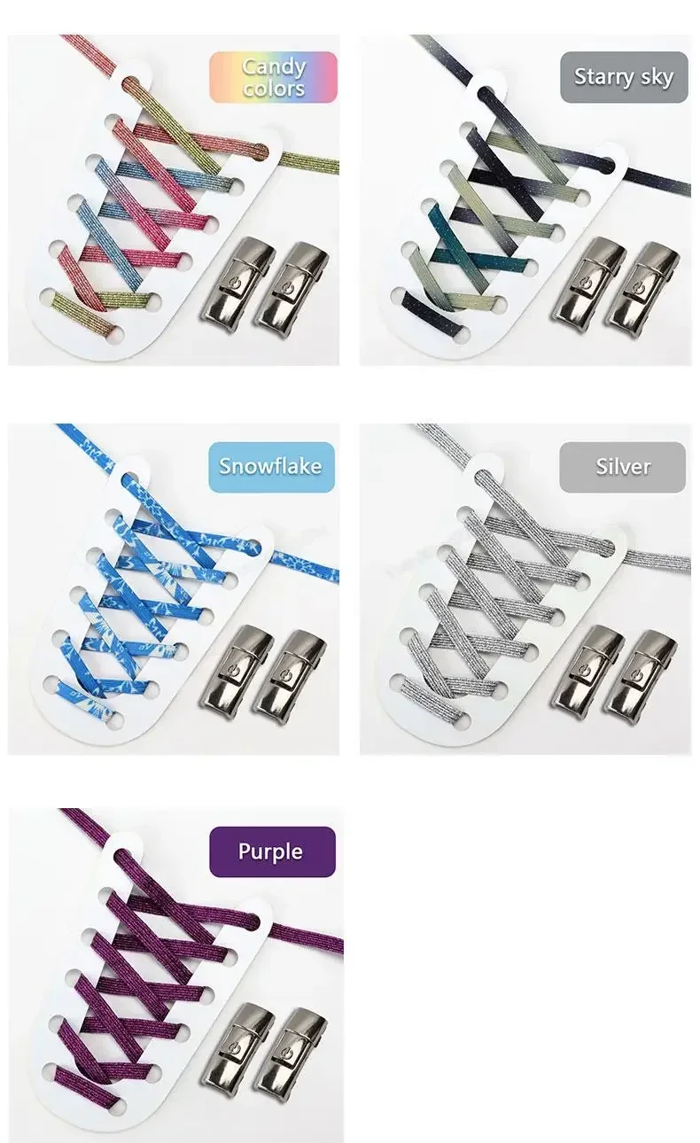 Rainbow Press Lock Schnürsenkel, 8 mm breit, elastische Schnürsenkel ohne Binden für Kinder und Erwachsene, geeignet für Turnschuhe und Schuhzubehör – Detail 12