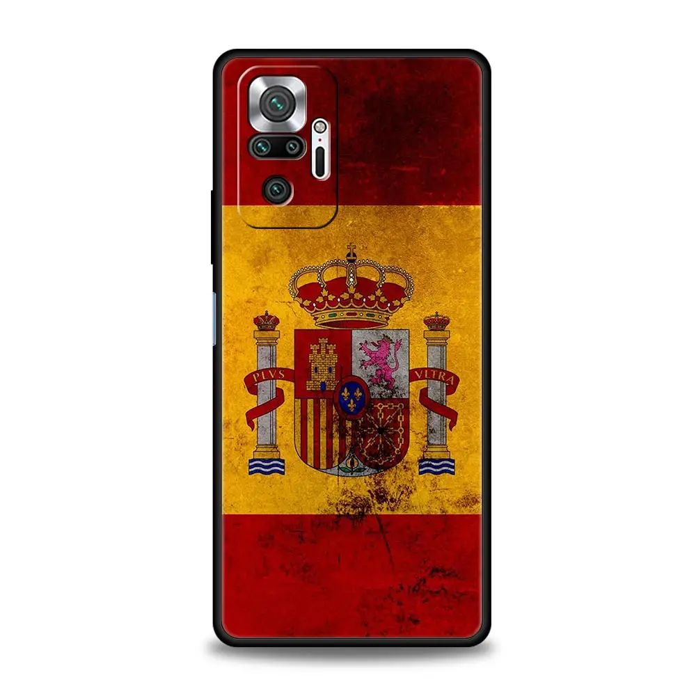Spanish Flag Themed Phone Case - Sleek Black Design