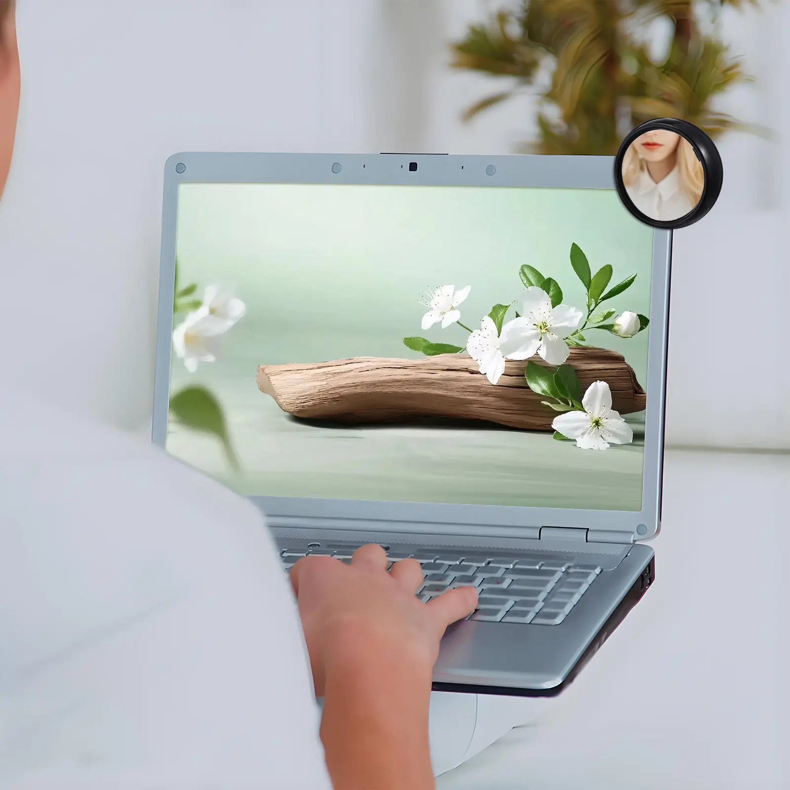 3Pcs 컴퓨터 후면보기 모니터 미러 사무실 책상 큐비클 액세서리 노트북 PC 안전한 시청을 위한 휴대용 클립온 미러